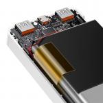 Baterie externa portabila Baseus Bipow 20000 mAh, 2xUSB, 1xUSB-C, Digital Display, 20W, Cablu MicroUSB inclus, Alb 8 - lerato.ro