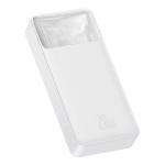 Baterie externa portabila Baseus Bipow 20000 mAh, 2xUSB, 1xUSB-C, Digital Display, 20W, Cablu MicroUSB inclus, Alb 5 - lerato.ro
