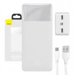 Baterie externa portabila Baseus Bipow 30000 mAh, Digital Display, 15W, Cablu Micro-USB inclus, Alb 3 - lerato.ro