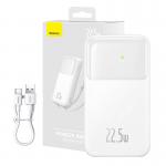 Baterie externa portabila Baseus Comet 10000 mAh, Display, 22.5W, Cablu USB-C inclus, Alb 7 - lerato.ro