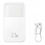 Baterie externa portabila Baseus Comet 10000 mAh, Display, 22.5W, Cablu USB-C inclus, Alb 6 - lerato.ro
