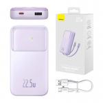Baterie externa portabila Baseus Comet 20000 mAh, Display, 22.5W, Cablu USB-C inclus, Mov 6 - lerato.ro