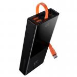 Baterie externa portabila Baseus Elf Digital Display, USB-C si 2x USB, 20000 mAh, 65W, Cablu USB-C atasat, Negru 5 - lerato.ro