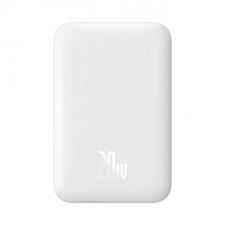 Baterie externa portabila Baseus Magnetic Mini Air, 6000 mAh, Compatibila MagSafe, 20W, Cablu USB-C 50cm inclus, Alb