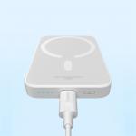 Baterie externa portabila Baseus Magnetic Mini Air, 6000 mAh, Compatibila MagSafe, 20W, Cablu USB-C 50cm inclus, Alb 3 - lerato.ro
