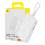 Baterie externa portabila Baseus Magnetic Mini 20W, 10000 mAh, USB-C, Compatibila MagSafe, Incarcare Wireless 15W, Cablu Lightning integrat, Alb 11 - lerato.ro
