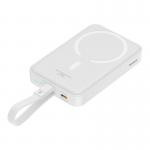 Baterie externa portabila Baseus Magnetic Mini 20W, 10000 mAh, USB-C, Compatibila MagSafe, Incarcare Wireless 15W, Cablu Lightning integrat, Alb 7 - lerato.ro