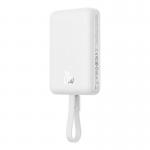 Baterie externa portabila Baseus Magnetic Mini 20W, 10000 mAh, USB-C, Compatibila MagSafe, Incarcare Wireless 15W, Cablu Lightning integrat, Alb 5 - lerato.ro