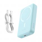 Baterie externa portabila Baseus Magnetic Mini, Incarcare Wireless, Fast Charge 30W, 10000 mAh, Cablu USB-C inclus, Albastru 4 - lerato.ro