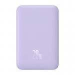 Baterie externa portabila Baseus Magnetic Mini, Incarcare Wireless, Fast Charge 20W, 10000 mAh, Cablu USB-C inclus, Mov 2 - lerato.ro