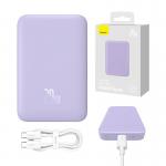 Baterie externa portabila Baseus Magnetic Mini, Incarcare Wireless, Fast Charge 20W, 10000 mAh, Cablu USB-C inclus, Mov 5 - lerato.ro