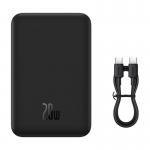 Baterie externa portabila Baseus Magnetic Mini, Incarcare Wireless, Fast Charge 20W, 20000 mAh, Cablu USB-C inclus, Negru 4 - lerato.ro
