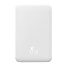 Baterie externa portabila Baseus Magnetic Mini, Incarcare Wireless, Fast Charge 20W, 20000 mAh, Cablu USB-C inclus, Alb
