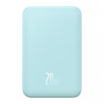 Baterie externa portabila Baseus Magnetic Mini 20W, 5000 mAh, USB-C, Incarcare Wireless 15W, Albastru 2 - lerato.ro
