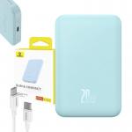 Baterie externa portabila Baseus Magnetic Mini 20W, 5000 mAh, USB-C, Incarcare Wireless 15W, Albastru 11 - lerato.ro