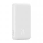 Baterie externa portabila Baseus Magnetic Mini 20W, 5000 mAh, USB-C, Incarcare Wireless 15W, Alb 6 - lerato.ro