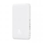 Baterie externa portabila Baseus Magnetic Mini 20W, 5000 mAh, USB-C, Incarcare Wireless 15W, Alb 5 - lerato.ro