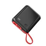 Baterie externa portabila cu cablu Lightning Baseus Mini S Digital Display 10000 mAh Black