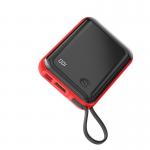 Baterie externa portabila cu cablu Lightning Baseus Mini S Digital Display 10000 mAh Red 4 - lerato.ro