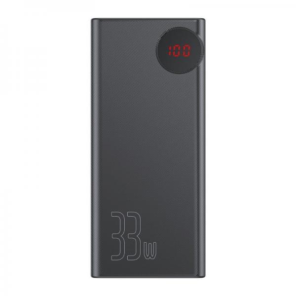Baterie externa portabila Baseus Mulight 30000 mAh, Putere 33W, Power Delivery / Quick Charge 3.0 Black