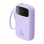 Baterie externa portabila Baseus Qpow 2, 10000 mAh, 30W, Cablu USB-C integrat, Mov 10 - lerato.ro
