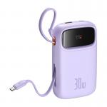 Baterie externa portabila Baseus Qpow 2, 10000 mAh, 30W, Cablu USB-C integrat, Mov 11 - lerato.ro