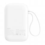 Baterie externa portabila Baseus Qpow 2, 10000 mAh, 30W, Cablu USB-C integrat, Alb 10 - lerato.ro