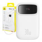 Baterie externa portabila Baseus Qpow 2, 10000 mAh, 30W, Cablu USB-C integrat, Alb 3 - lerato.ro
