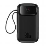 Baterie externa portabila Baseus Qpow 2, 20000 mAh, 30W, Cablu USB-C integrat, Negru 2 - lerato.ro