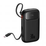 Baterie externa portabila Baseus Qpow 2, 20000 mAh, 30W, Cablu USB-C integrat, Negru 12 - lerato.ro