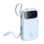 Baterie externa portabila Baseus Qpow 2, 20000 mAh, 30W, Cablu USB-C integrat, Albastru 7 - lerato.ro