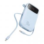 Baterie externa portabila Baseus Qpow 2, 20000 mAh, 30W, Cablu USB-C integrat, Albastru 8 - lerato.ro