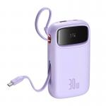 Baterie externa portabila Baseus Qpow 2, 20000 mAh, 30W, Cablu USB-C integrat, Mov 8 - lerato.ro