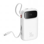 Baterie externa portabila Baseus Qpow 2, 20000 mAh, 30W, Cablu USB-C integrat, Alb 10 - lerato.ro