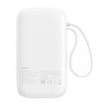 Baterie externa portabila Baseus Qpow 2, 20000 mAh, 30W, Cablu USB-C integrat, Alb 9 - lerato.ro