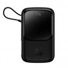 Baterie externa portabila Baseus Qpow Pro Digital Display, 10000 mAh, 20W, Cablu Lightning, Negru