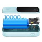 Baterie externa portabila Baseus Qpow Pro Digital Display, 10000 mAh, 20W, Cablu Lightning, Albastru