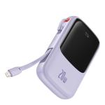 Baterie externa portabila Baseus Qpow Pro Digital Display, 10000 mAh, 20W, Cablu Lightning, Mov 3 - lerato.ro