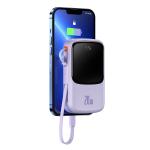 Baterie externa portabila Baseus Qpow Pro Digital Display, 10000 mAh, 20W, Cablu Lightning, Mov 4 - lerato.ro