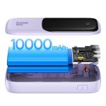 Baterie externa portabila Baseus Qpow Pro Digital Display, 10000 mAh, 20W, Cablu Lightning, Mov 7 - lerato.ro