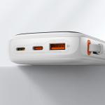 Baterie externa portabila Baseus Qpow Pro Digital Display, 10000 mAh, 22.5W, Cablu USB-C, Alb 8 - lerato.ro