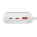 Baterie externa portabila Baseus Qpow Pro Digital Display, 20000 mAh, 22.5W, Cablu USB-C, Alb 7 - lerato.ro