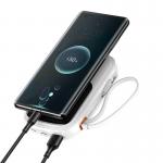 Baterie externa portabila Baseus Qpow Pro Digital Display, 20000 mAh, 22.5W, Cablu USB-C, Alb 3 - lerato.ro