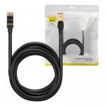 Cablu retea Baseus Ethernet, Cat. 7, Mufat 2xRJ45, S/FTP, Lungime 20m, 10Gbps, Negru 5 - lerato.ro