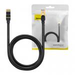Cablu retea Baseus Ethernet, Cat. 7, Mufat 2xRJ45, S/FTP, Lungime 2m, 10Gbps, Negru 4 - lerato.ro