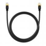Cablu retea Baseus Fast Network, Cat. 8, Mufat 2xRJ45, Rotund, Lungime 1m, 40Gbps, Negru 2 - lerato.ro