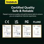 Cablu retea Baseus Fast Network, Cat. 8, Mufat 2xRJ45, Rotund, Lungime 1m, 40Gbps, Negru 4 - lerato.ro