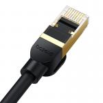 Cablu retea Baseus Fast Network, Cat. 8, Mufat 2xRJ45, Rotund, Lungime 1m, 40Gbps, Negru 6 - lerato.ro