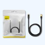 Cablu retea Baseus Speed Seven Ethernet, Cat. 7, Mufat 2xRJ45, S/FTP, Lungime 15m, 10Gbps, Negru 10 - lerato.ro