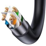 Cablu retea Baseus Speed Seven Ethernet, Cat. 7, Mufat 2xRJ45, S/FTP, Lungime 15m, 10Gbps, Negru 4 - lerato.ro